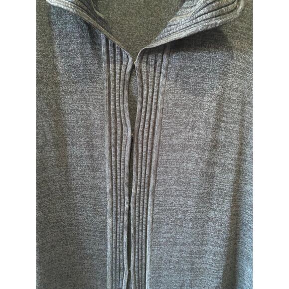 Exclusively Misook Solid Dark Gray Knit Sweater Blazer Hook Eye Women’s Size L - Picture 4 of 6